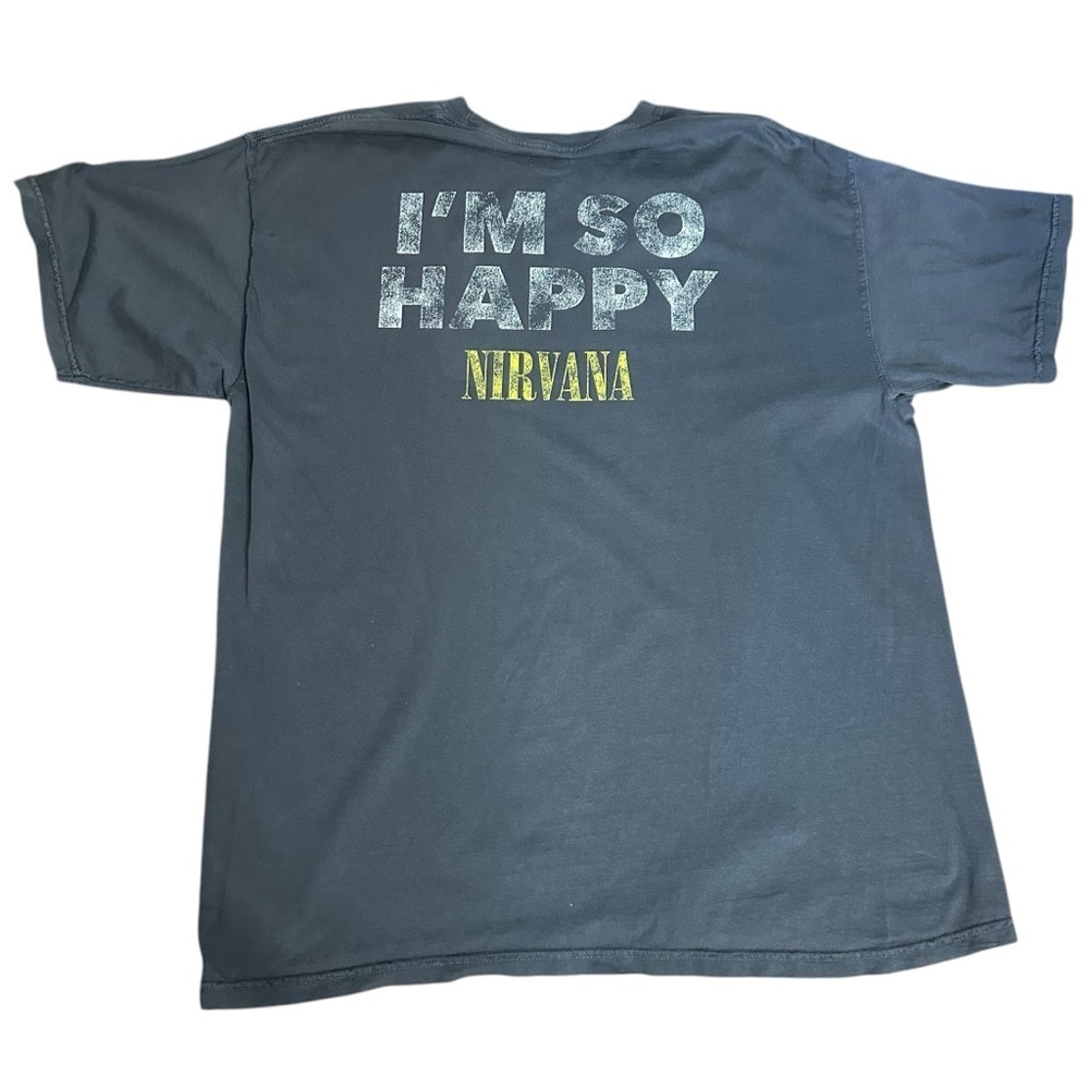 Nirvana Grey I’m So Happy Tshirt Size X-Large - Picture 4 of 5